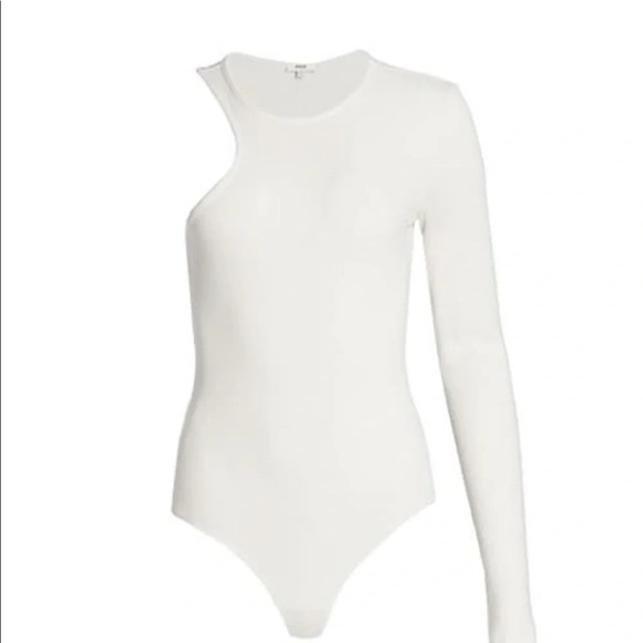 NWT Agolde Bea Asymmetric Cutaway Top Bodysuit in Wired Small - Picture 9 of 14